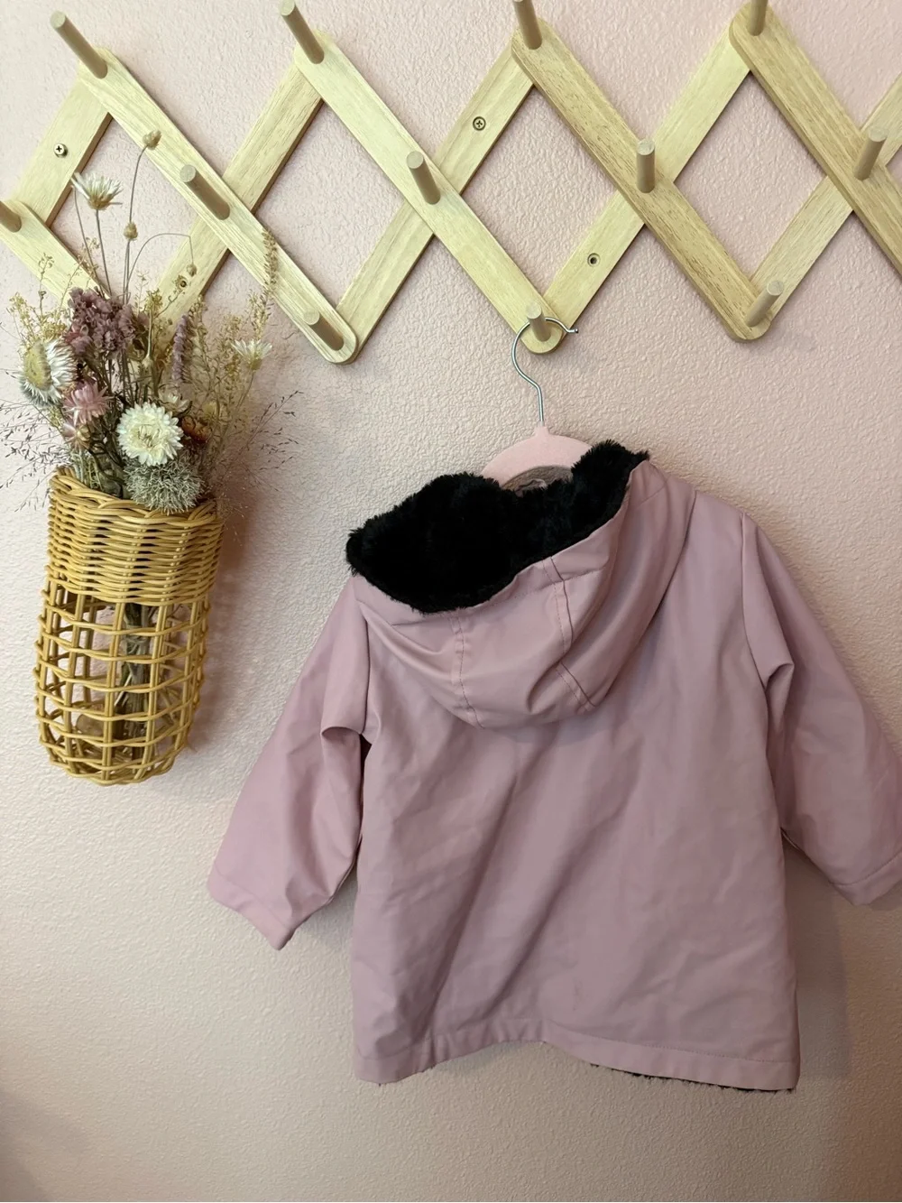 Pink Insulated Rain Jacket